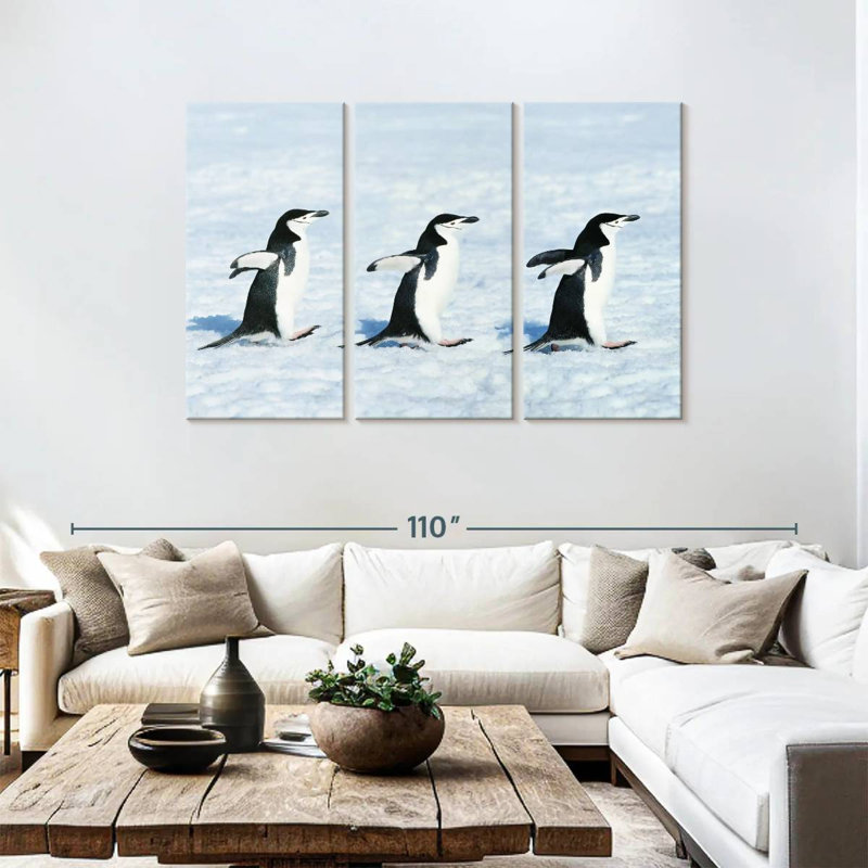 Winter Penguins, 48" H x 74" W