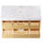 Solid wood 48'' Modern Wall Mounted Single Bathroom Vanity with Engineered Stone Top and Light