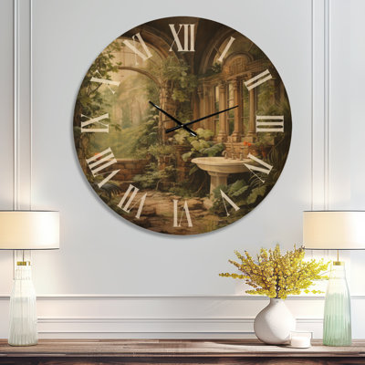 Bathroom Natures Retreat I – Extra Large Modern Wood Wall Clock