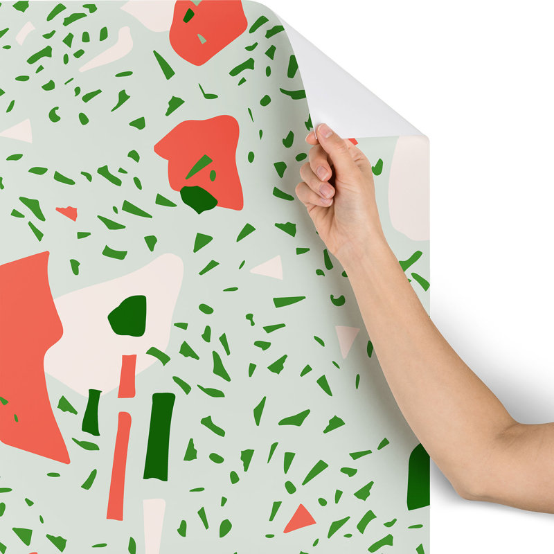 Panneau de papier peint adhésif Chula Terrazzo, L 10 po x l 24 po