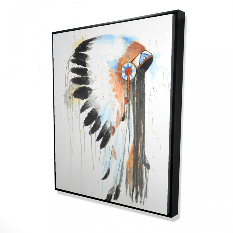 Indian War Bonnet Print On Canvas