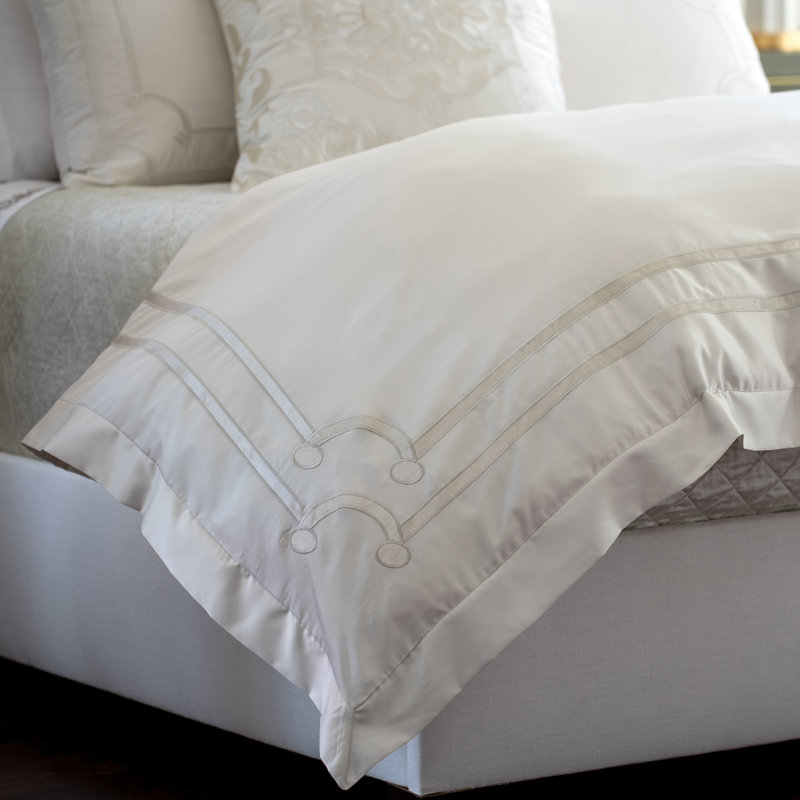 Vendome Velvet Duvet Cover, Queen, Ivory