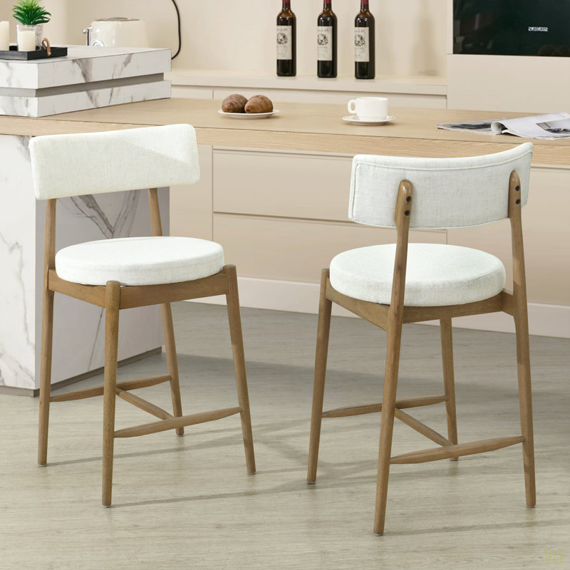 Ensemble de 2 tabourets de comptoir Mid-Century modernes