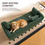 Canapé Cloud en bouclette vert, style moderne du milieu du siècle, 203 cm (80 pouces), assise profonde et capitonnée, coussins assortis, idéal pour chambre, bureau ou appartement.-136165879-136165880