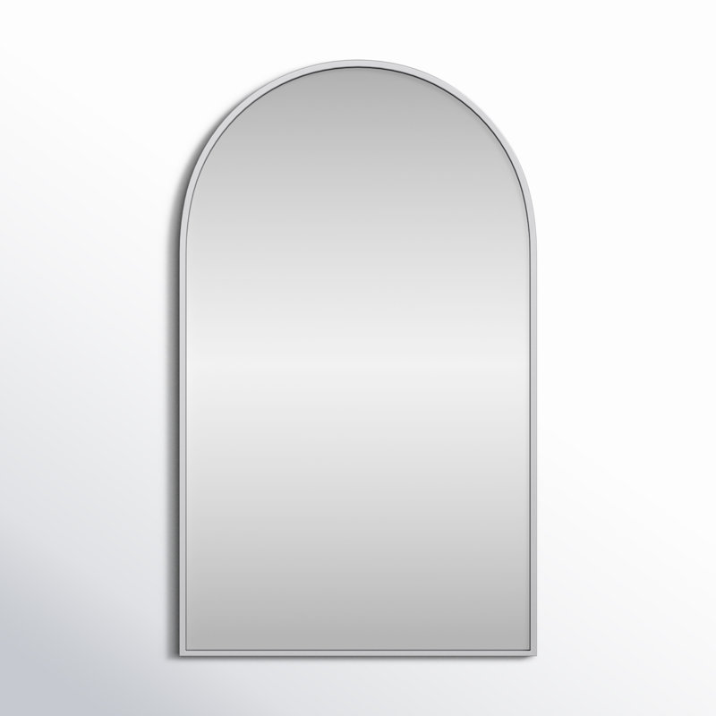 Sabine Metal Arch Wall Mirror, Silver, 40" x 24"