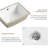 16 Inch Rectangle Undermount Bathroom Sink Under Counter Vanity Sink Opening Size White Porcelain Basin Sink Para Baños