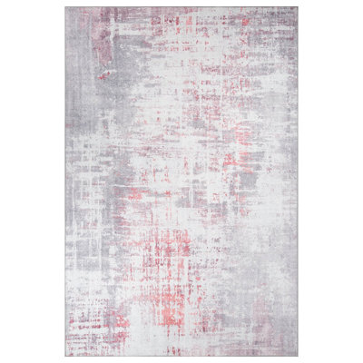 Luxurious Machine Washable Area Rug, 4.9 x 7.5 Feet, 100% Polyester, 1850 g/m², Pile Height: 0.2 inches | Eco-Friendly Recycled Poly Cotton Backing | Perfect for Living Room & Bedroom, Soft and Durable Design