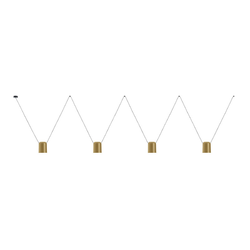Attic 4 - Light Pendant, Gold, 47.13" H x 157.5" W x 6" D