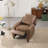 31.1''  Wide Classic and Overstuffed Soft Faux Leather Push Back Recliner with Nailhead Trims-1591826227