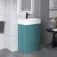 Meuble-lavabo autoportant moderne rayé 20 po avec lavabo en céramique