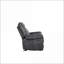 Fauteuil inclinable électrique inclinable avec port USB | Microfibre gris foncé | Bois synthétique