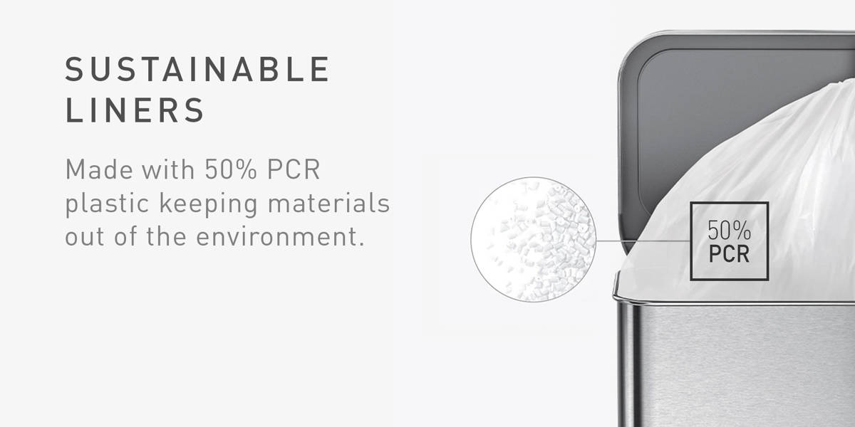 Simplehuman Code H Custom Fit Drawstring Trash Bags, 30-35 Liter / 8-9.2 Gallon