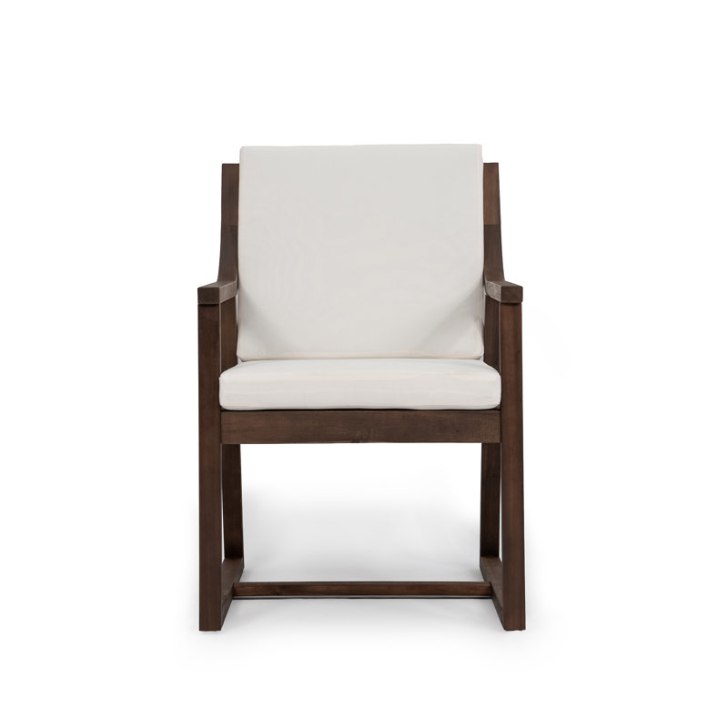 Chaise de salle à manger d'extérieur Drex, Moka