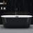 59/67 inch Acrylic Freestanding Bathtub, Ergonomic Soaking Tub with Chrome Drain for Modern Bathroom-119761728