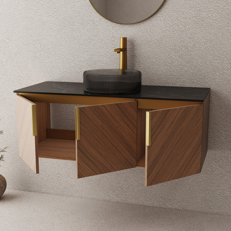 Meuble-lavabo de salle de bain mural moderne