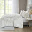 Ensemble de couvre-lit élégant en chenille capitonné ivoire / taupe Elegant