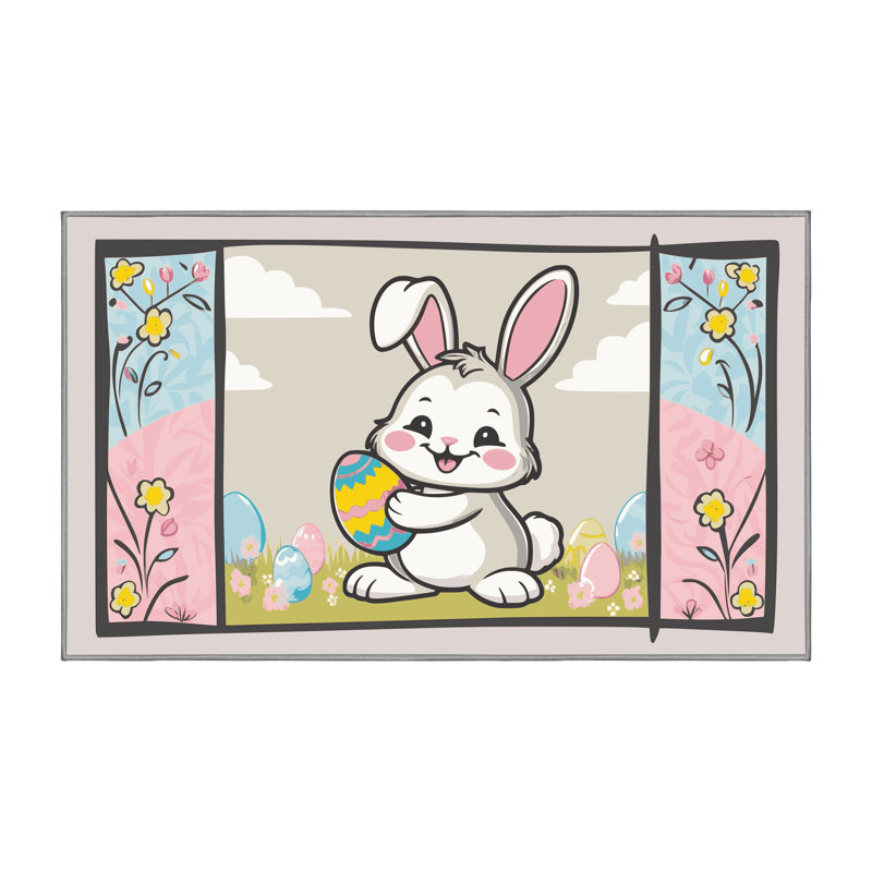 Tapis de vacances de Pâques The Holiday Aisle®, Rectangle 4pi x 6 pi