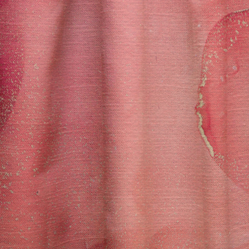 Rouge et vert, art abstrait fluide de luxe - Rideau moderne - Velours obscurcissant - 1 panneau, L 52 po x L 120 po
