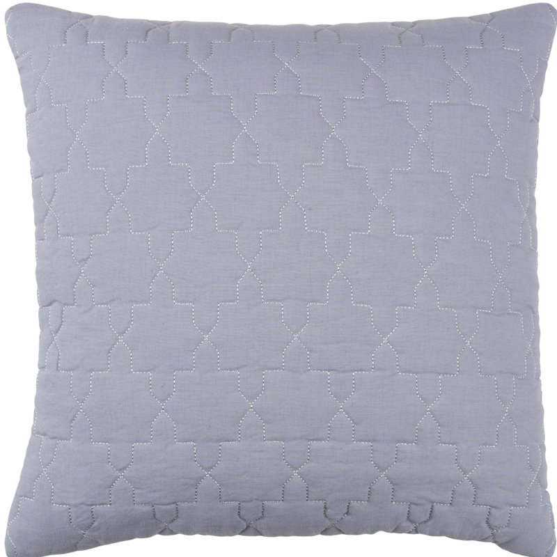 Coussin Reda, H 18 po x l 18" x P 4 po, Gris moyen / argenté, Polyester/ bourre en polyester