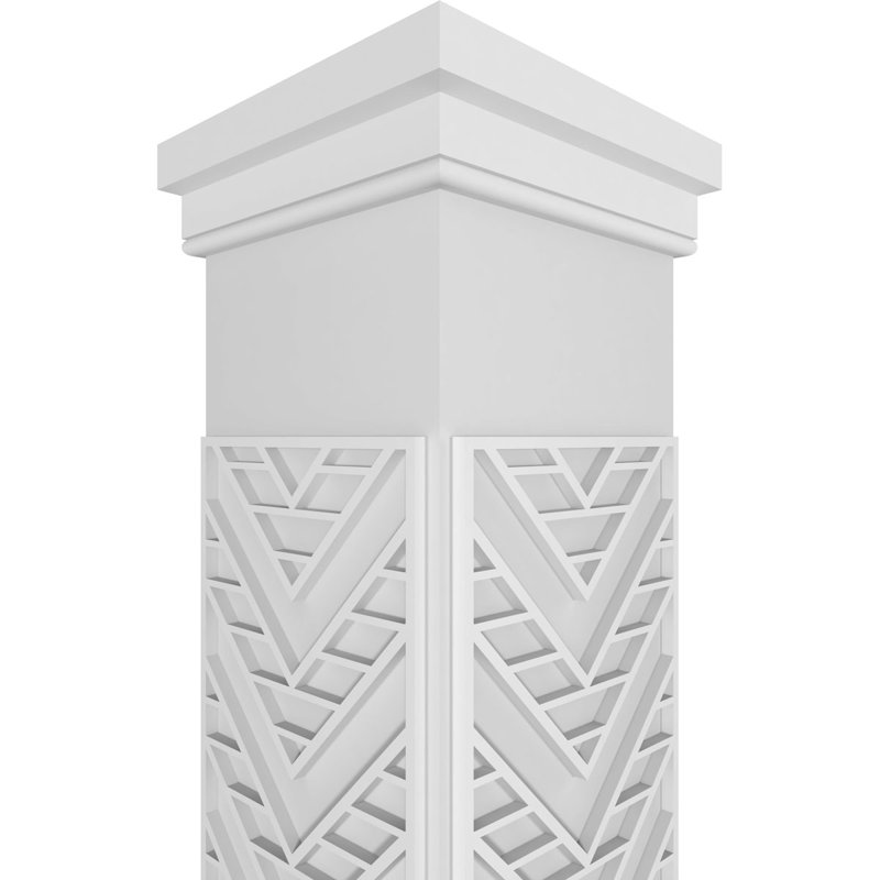 Gilcrest carré non effilé avec colonne Capital Prairie et Prairie, H 120 po x l 11,625 po x P 11,625 po