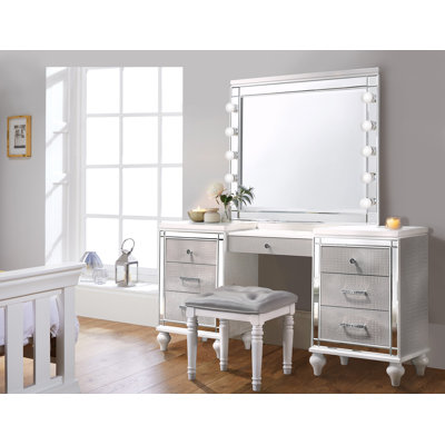 Ensemble coiffeuse et miroir de maquillage Capra