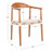 Kazbah 18.9'' H Leather Upholstered Armchair-396131423