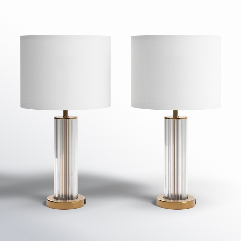 Lampe de table avec USB 21 po Reginia