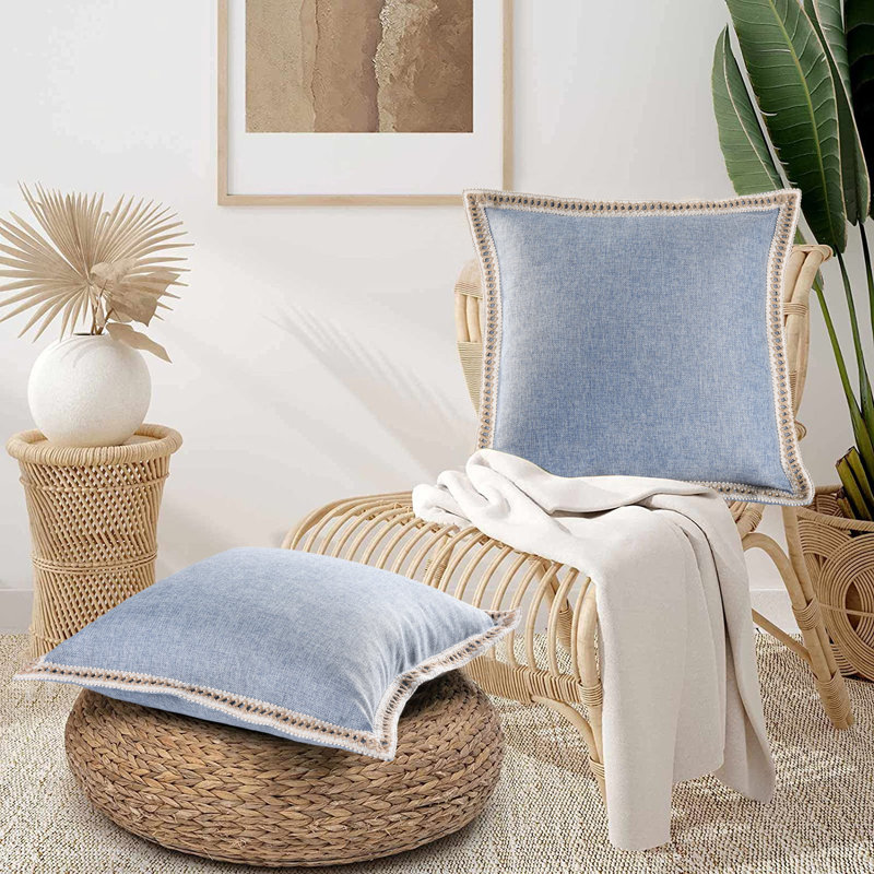 Color Pillow Cover, Blue, Square 20"