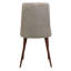 Chaise de salle à manger moderne Mid-Century (2), noyer foncé et blé. Élégant dossier incurvé, fabrication, rembourrage en mousse confortable, installation facile et élégante