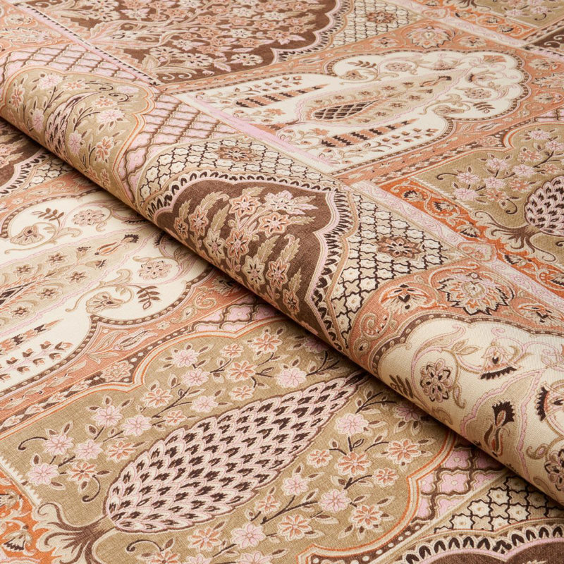 Tissu Barra Palace, Brun / épice