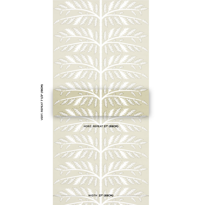 Papier peint Schumacher x Neisha Crosland Thistle, Neutre