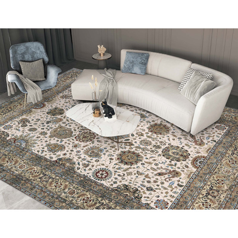Kashan Wool Oriental Area Rug