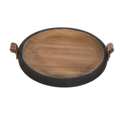 Plateau de service en panneau de fibres à densité moyenne multicolore avec poignées en polyuréthane - Parfait pour l'intérieur, la décoration de table, les cadeaux de Noël et les cadeaux d'hôtesses - Plateaux de service élégants et fonctionnels pour toutes les occasions