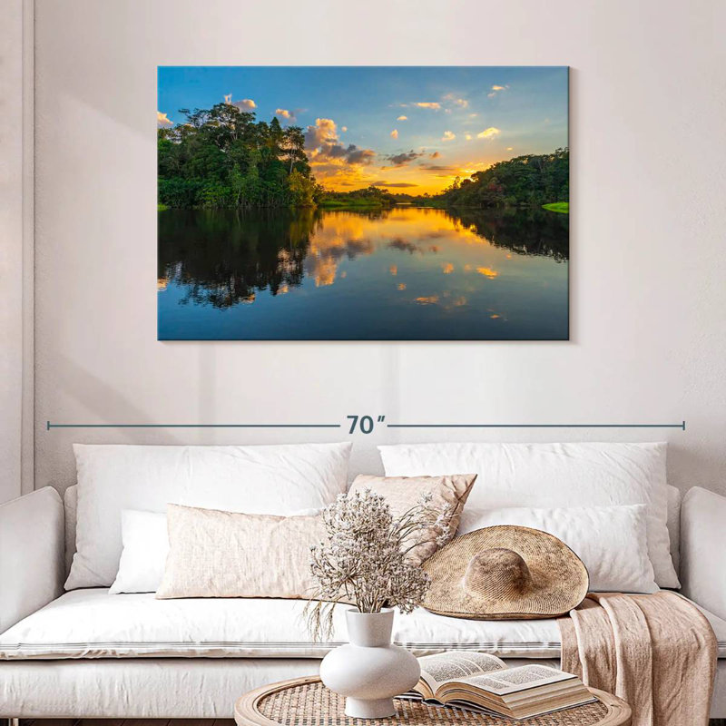Alvord Amazon River Sunset, 30" H x 45" W