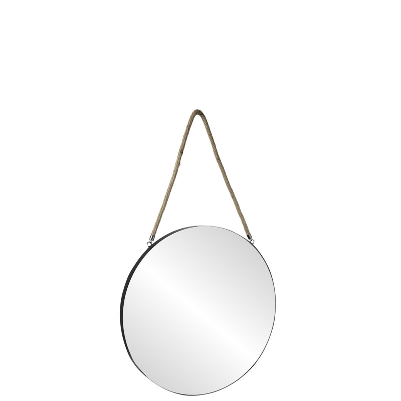 Miroir décoratif Mccallum, 23,75 po x 23,75 po, Noir