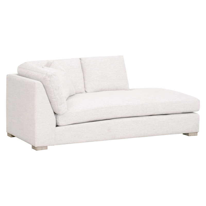 Chaise modulaire rembourrée Clara, Accoudoir à droite (vu de face)