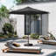 300cm Large Solar Powered LED Patio Umbrella for Outdoor Garden Patio without Base-1684511765