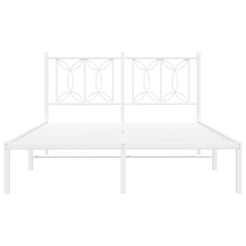 Gonzales Metal Bed, White, Double (4'6)