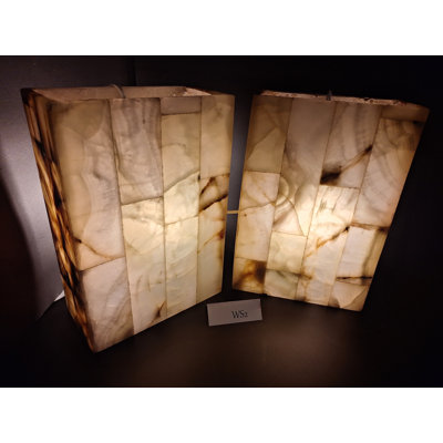 Ensemble d'appliques murales onyx beige et vert