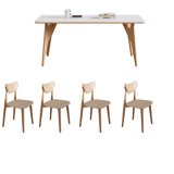 Rock Plate Dining Table Sets with Stable Design.