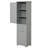 Tall Bathroom Storage Cabinet with Adjustable Shelves - Gray-2015428983