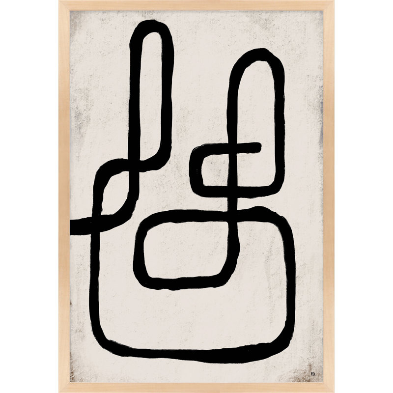 Linework 1 by StudioM, 20" H x 14" W x 1.25" D, Maple Framed Paper