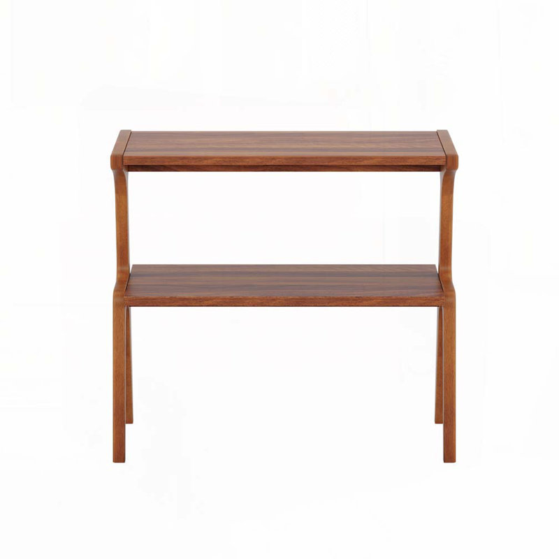 Table d'appoint Farmhouse avec tablette de rangement à 2 niveaux