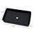 24"X13.5" Black Ceramic Rectangular Vessel Bathroom Sink