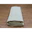 Tapis carré blanc en laine noué à la main 14 po x 14 po