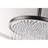 Luxury Modern Shower Head - High , Rain, Brass, 1-min Tool-less, Gunmetal Install, , Infrequent