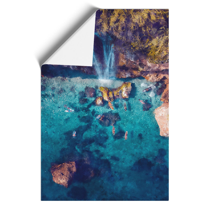 Waterfall In Nerja Spain - No Frame Print, 30cm H x 21cm W x 0.1cm D