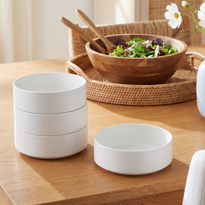 Stackable over&back Semi Hand-Finished Stoneware Cereal Bowls