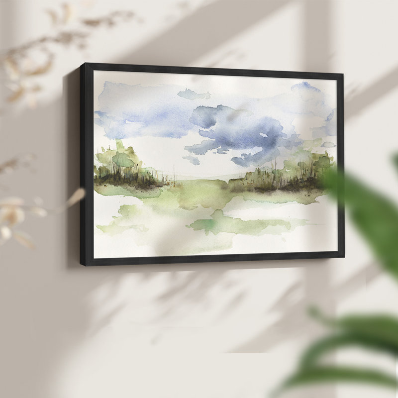 Brush Thickets I -Framed Print - Restickable, H 8 po x l 10 po, Noir, noir, noir, noir