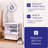 Homz Plastic 3 Clear Drawer Small Rolling Storage Container Tower, White, 2 Pack